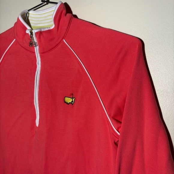 Bobby Jones Pima Cotton Solid Quarter-Zip Pullover in Geranium - Picture 5 of 9